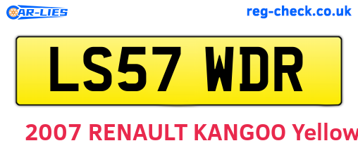LS57WDR are the vehicle registration plates.