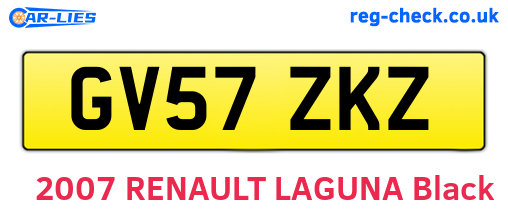 GV57ZKZ are the vehicle registration plates.