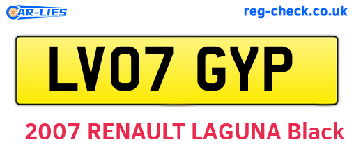 LV07GYP are the vehicle registration plates.
