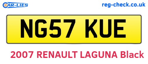 NG57KUE are the vehicle registration plates.