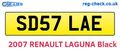 SD57LAE are the vehicle registration plates.