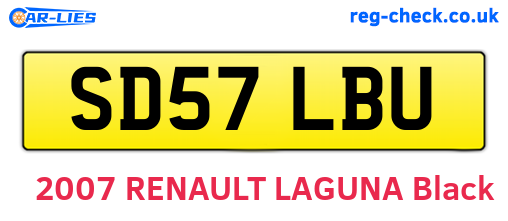 SD57LBU are the vehicle registration plates.