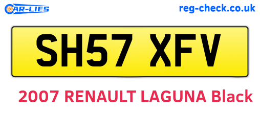 SH57XFV are the vehicle registration plates.