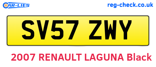 SV57ZWY are the vehicle registration plates.