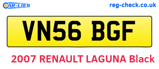 VN56BGF are the vehicle registration plates.