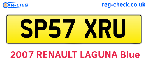 SP57XRU are the vehicle registration plates.