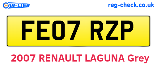 FE07RZP are the vehicle registration plates.