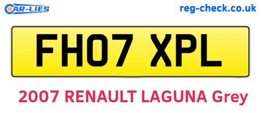 FH07XPL are the vehicle registration plates.