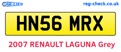HN56MRX are the vehicle registration plates.