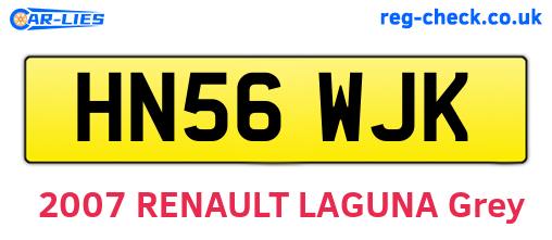 HN56WJK are the vehicle registration plates.