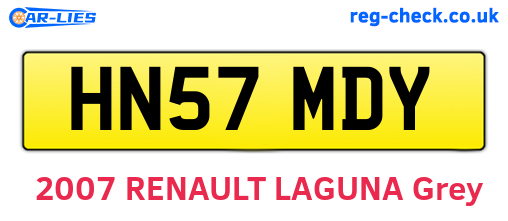 HN57MDY are the vehicle registration plates.