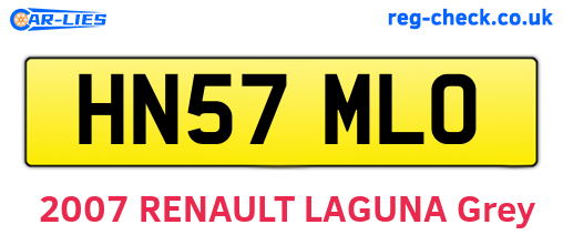 HN57MLO are the vehicle registration plates.