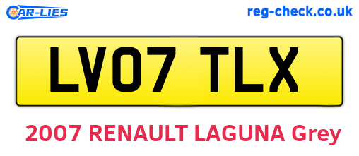 LV07TLX are the vehicle registration plates.