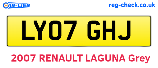LY07GHJ are the vehicle registration plates.