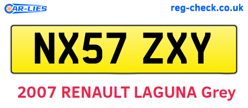NX57ZXY are the vehicle registration plates.