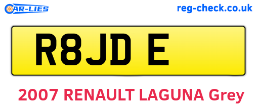 R8JDE are the vehicle registration plates.