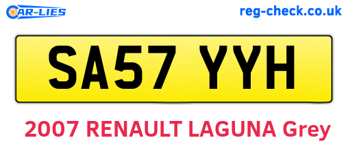 SA57YYH are the vehicle registration plates.