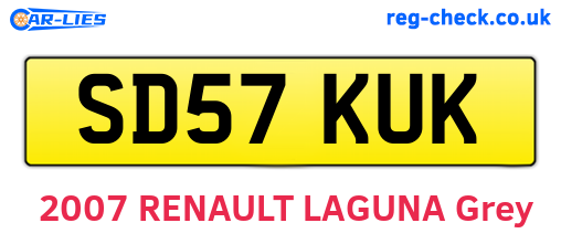 SD57KUK are the vehicle registration plates.