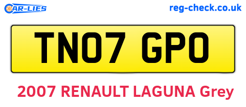 TN07GPO are the vehicle registration plates.