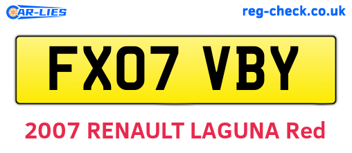 FX07VBY are the vehicle registration plates.