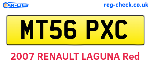 MT56PXC are the vehicle registration plates.