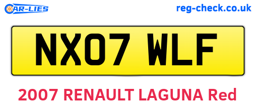 NX07WLF are the vehicle registration plates.
