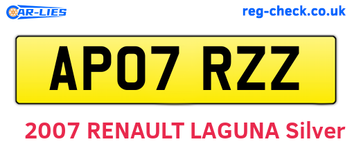 AP07RZZ are the vehicle registration plates.