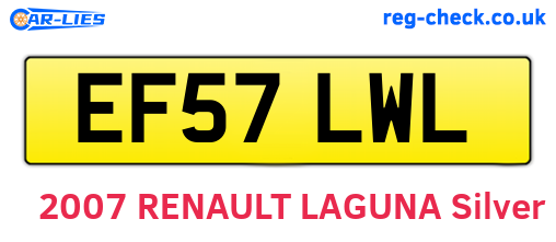 EF57LWL are the vehicle registration plates.