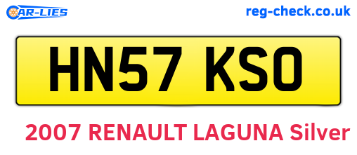 HN57KSO are the vehicle registration plates.