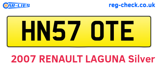 HN57OTE are the vehicle registration plates.