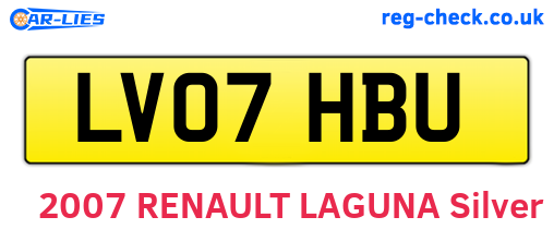 LV07HBU are the vehicle registration plates.