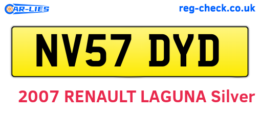 NV57DYD are the vehicle registration plates.