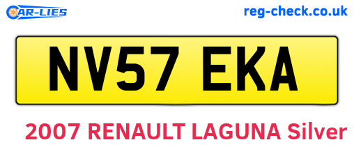 NV57EKA are the vehicle registration plates.