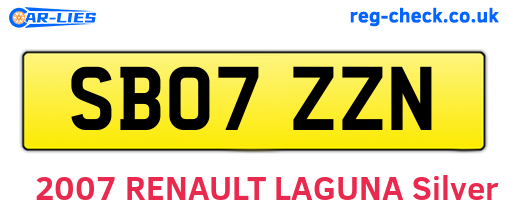 SB07ZZN are the vehicle registration plates.