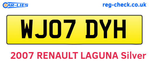 WJ07DYH are the vehicle registration plates.