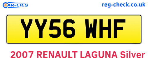 YY56WHF are the vehicle registration plates.