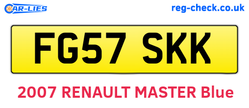FG57SKK are the vehicle registration plates.