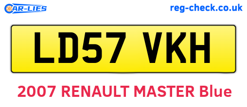 LD57VKH are the vehicle registration plates.