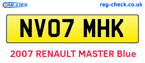 NV07MHK are the vehicle registration plates.