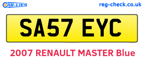 SA57EYC are the vehicle registration plates.