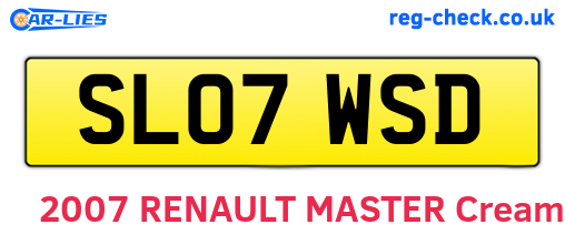 SL07WSD are the vehicle registration plates.