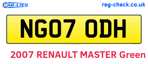 NG07ODH are the vehicle registration plates.