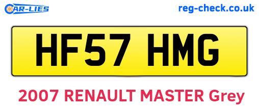 HF57HMG are the vehicle registration plates.