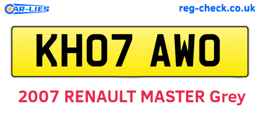 KH07AWO are the vehicle registration plates.