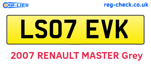 LS07EVK are the vehicle registration plates.