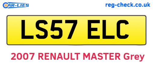 LS57ELC are the vehicle registration plates.