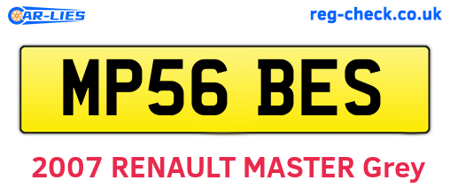 MP56BES are the vehicle registration plates.