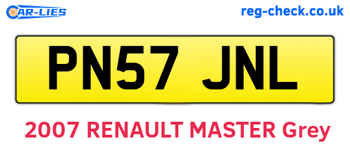PN57JNL are the vehicle registration plates.