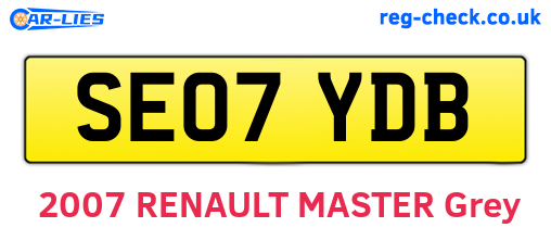 SE07YDB are the vehicle registration plates.