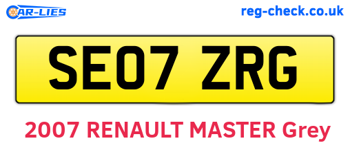 SE07ZRG are the vehicle registration plates.